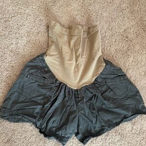 Motherhood Maternity. Gray utility shorts, size medium.